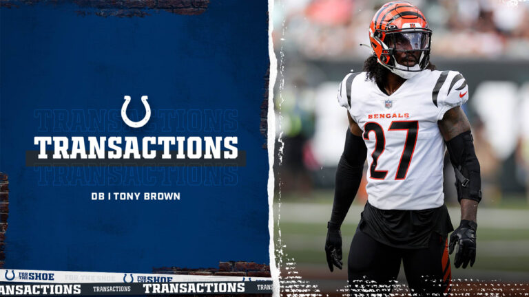 Colts Sign CB Tony Brown